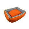 Cama Cuna Cuadrada Bicolor Reversible T4 70x60  Naranja/gris