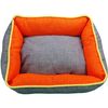 Cama Cuna Cuadrada Bicolor Reversible T4 70x60  Naranja/gris