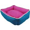 Cama Cuna Cuadrada Bicolor Reversible T4 70x60  Turquesa/rosa