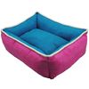 Cama Cuna Cuadrada Bicolor Reversible T4 70x60  Turquesa/rosa