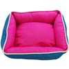 Cama Cuna Cuadrada Bicolor Reversible T4 70x60  Turquesa/rosa