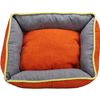 Cama Cuna Cuadrada Bicolor Reversible T3 60x50  Naranja/gris