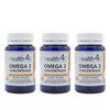 Pack 3  Omega 3 Concentrado 30 Cápsulas Blandas  Health4u