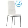 Pack 4 Sillas Corpa Comedor Color Blanco Estilo Moderno Comedor Salón Pata Gris 98x47x42