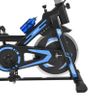 Bicicleta De Spinning De 13 Kg In Color Azul 6 Funciones Pantalla Lcd
