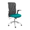 Silla De Oficina Minaya Respaldo Malla Negro. Asiento Bali Verde Claro