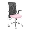 Silla De Oficina Minaya Respaldo Malla Negro. Asiento Bali Rosa Pálido