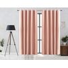 Cortina Oscurante Lisa Anillas Vipalia Rustica 200x255 Cm Rosa