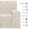 Plaid Colcha Multiusos Set De 2 Lunares Vipalia 180x260 Cm Beige