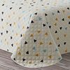 Colcha Estampada Reversible Acolchada Bouti Triangulos Vipalia Cama 105 Cm