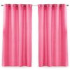 Set De 2 Cortinas Jaspeadas Lisas Anillas Vipalia 150x260 Cm Rosa