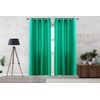 Set De 2 Cortinas Jaspeadas Lisas Anillas Vipalia 150x260 Cm Verde