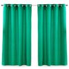 Set De 2 Cortinas Jaspeadas Lisas Anillas Vipalia 150x260 Cm Verde