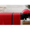 Juego De Sábanas Tres Piezas Vipalia Bicolor Liso Cama 105 Cm Rojo / Negro