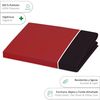 Juego De Sábanas Tres Piezas Vipalia Bicolor Liso Cama 105 Cm Rojo / Negro