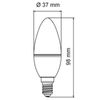 Pack 3 Bombillas Led E14 Vela 5.2w Luz Fría