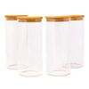 Pack 2 Botes De Cristal Con Tapa De Bambú 1,45 L (23x10 Cm) Luxury & Grace.