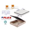 Colchon Flex Airvex Supreme 135x200 + Canape Abatible Madera 19 Natural + 2 Almohadas Hipoalergénicas