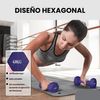 Set 2 Mancuernas Neopreno 4 Kg - Unycos - Pesas Hexagonales Antideslizantes Morado