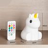 Lámpara Nocturna Infantil - Kidoo - Unicornio, Led, 9 Colores, Control Remoto, Eficiencia Energética Y Brillo Ajustable, Carga Usb