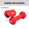 Kit Mancuerna Neopreno 1- 3kg - Unycos - Pesas Hexagonales Antideslizantes Multicolor