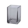 Vaso Para Baño Cube Vidrio Gris