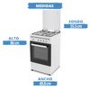 Cocina De Gas Sauber Scw4gn 4 Zonas Coccion Blanca