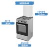 Cocina De Gas Sauber Sci41gb 4 Zonas Coccion Inox