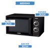 Horno Microondas Con Grill Sauber Serie 3-20bg 20 Litros Negro