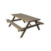 Mesa Picnic De Madera Autoclave 210x160x78cm Para Exterior - Madelea