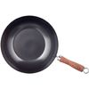 Wok Inducción 24cm, Acero Al Carbono, 3 Capas Antiadherente Titanio Sin Pfoa, Vitrocerámica Antracita  Wecook Carbono