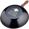 Wok Inducción 24cm, Acero Al Carbono, 3 Capas Antiadherente Titanio Sin Pfoa, Vitrocerámica Antracita  Wecook Carbono