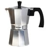 Cafetera Italiana Aluminio 1 Taza Café, Junta Silicona, Válvula Seguridad, Vitrocerámica, Gas Plata  Wecook Paola