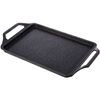 Wecook! Ecochef Titanio Bandeja Asadora Inducción, Plancha De Asar 37 X 25cm, Aluminio Fundido, Antiadherente Quantanium Ecológico Sin Pfoa, 5mm Espesor, Asas De Silicona, Vitrocerámica, Gas, Horno