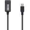 Cable Alargador Usb 3.0 Aisens A105-0525/ Usb Macho - Usb Hembra/ 5m/ Negro