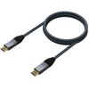 Cable Usb 2.0 Tipo-c Aisens A107-0628 5a 100w/ Usb Tipo-c Macho - Usb Tipo-c Macho/ 1m/ Gris