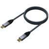 Cable Usb 3.1 Tipo-c Aisens A107-0670 20gbps 100w/ Usb Tipo-c Macho - Usb Tipo-c Macho/ 0.6m/ Gris