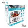 Báscula De Cocina Digital Con Bol Removible De Acero Inoxidable, Pantalla Lcd Retroiluminada Temporizador Y Capacidad 5kg /11lbs Función De Tara Y Zero Incluye Baterías Modelo Hk110