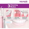 Aquapik Mini, Irrigador Bucal Portátil, Irrigador Dental Recargable Para Viajes Y Oficina. Carga Usb, 4 Boquillas, 3 Potencias, Ipx7 Incluye Cepillo Ultrasónico De Regalo (blanco)