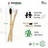 Bamboo Clean Family 12 Cepillos De Dientes De Bambú Cepillos Con Cerdas Suaves Sin Bpa