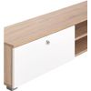 Mueble Tv Color Roble Y Blanco 120 X 30 X 34 Cm. Hades