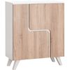 Mueble Aparador Comoda En Roble Y Blanco 80 X 94 X 34 Cm. Venus