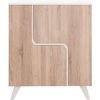 Mueble Aparador Comoda En Roble Y Blanco 80 X 94 X 34 Cm. Venus