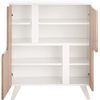 Mueble Aparador Comoda En Roble Y Blanco 80 X 94 X 34 Cm. Venus