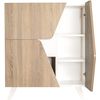 Mueble Aparador Comoda En Roble Y Blanco 80 X 94 X 34 Cm. Marte