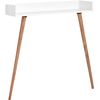 Recibidor Consola, Mueble De Entrada Blanco Roble 80 X 32 X 81 Cm. Malta