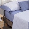 Juego De Sábanas  Azul Cama 90x190/200 Cm  Flores Nalui