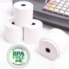 Ofituria50 Rollos Papel Térmico 57x65x12 Mm Para Sumadora Impresora Tpv, Sin Bisphenol A