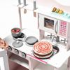 Cocina De Madera Para Niños Con Accesorios Rosa - Cocinas Infantiles De Juguete Para Niños