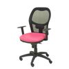 Silla De Oficina Jorquera Malla Negra Asiento Similpiel Rosa